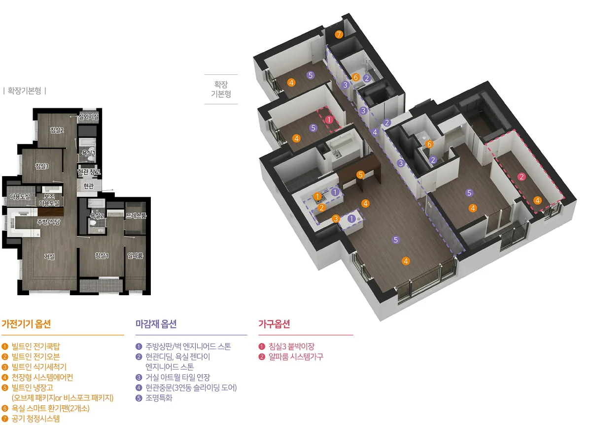 엄궁역 트라비스 하늘채 평면도