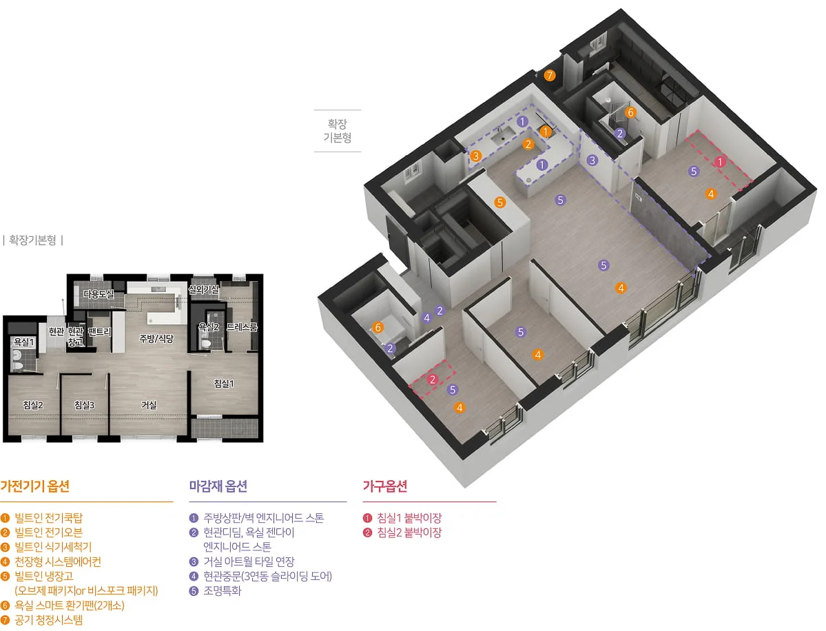 엄궁역 트라비스 하늘채 평면도