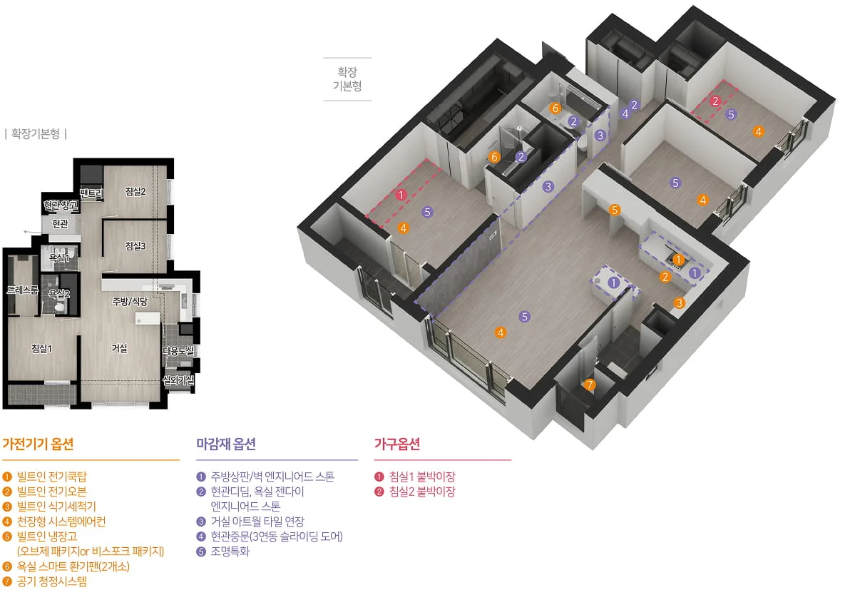 엄궁역 트라비스 하늘채 평면도