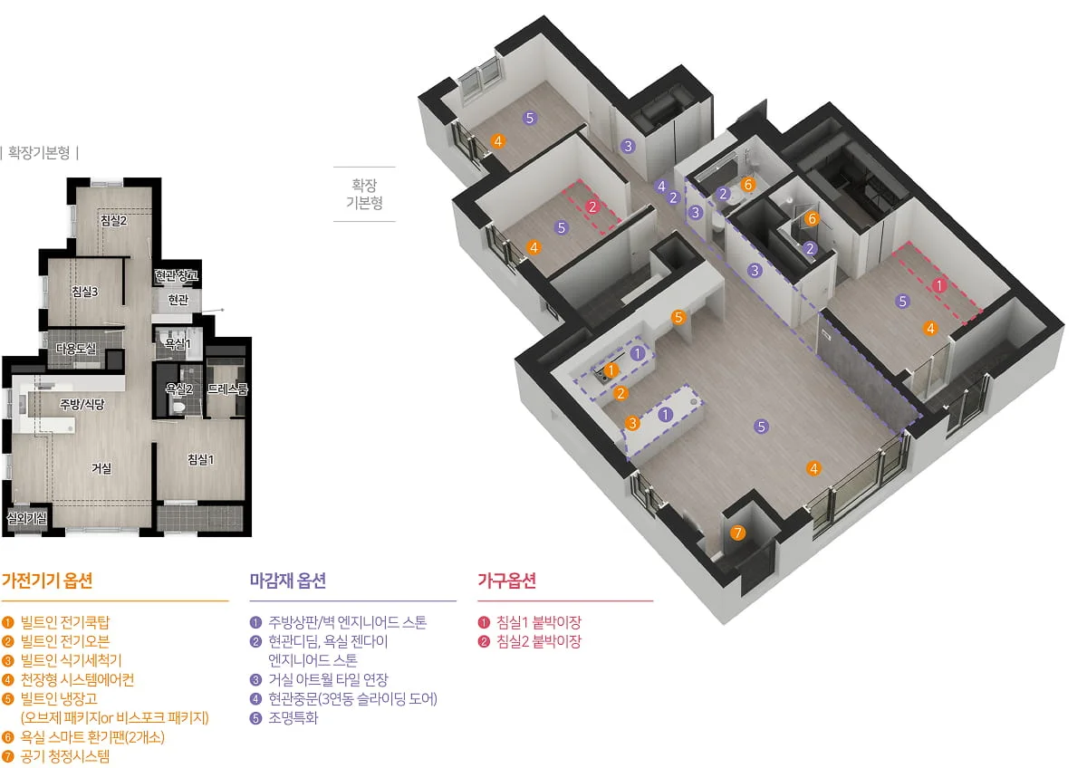 엄궁역 트라비스 하늘채 평면도